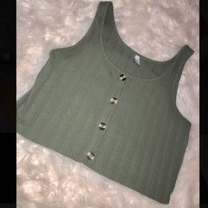 4-Button Green Top